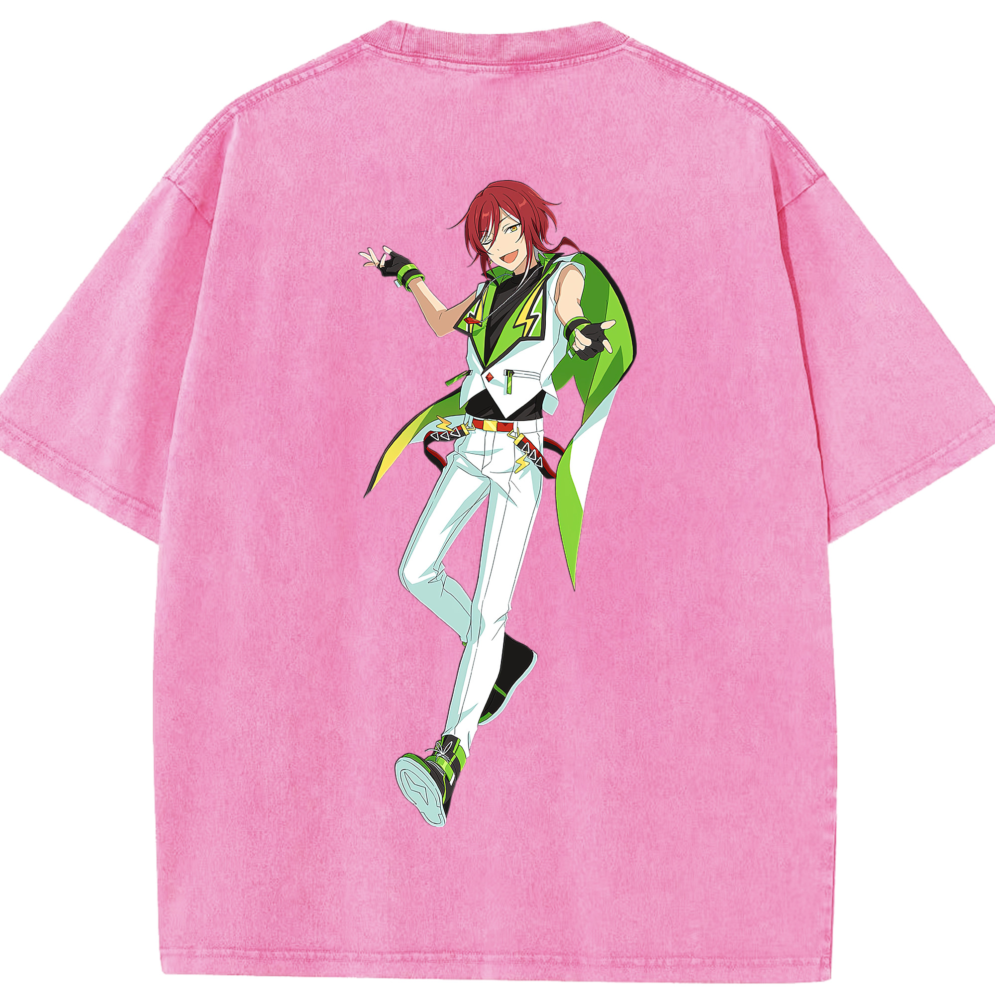 （画像用） あんさんぶるスターズ! Ensemble Stars 綿100% ヴィンテージ風 半袖Tシャツ（背面プリント）